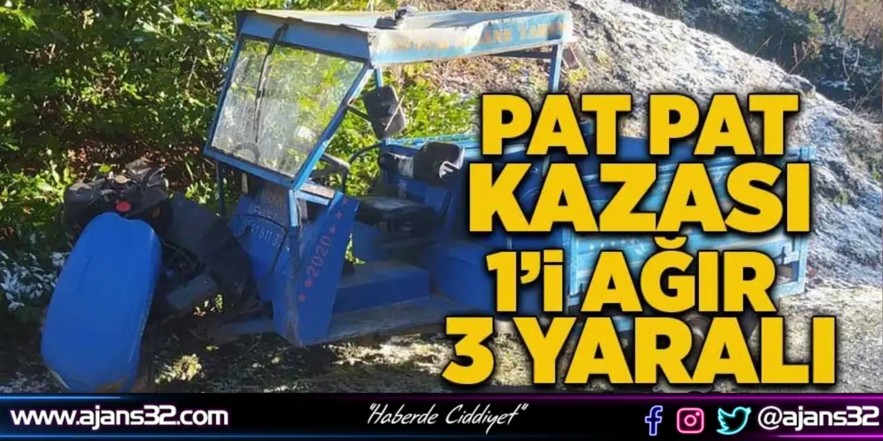 Patpat Kazası: 1'i Ağır 3 Yaralı