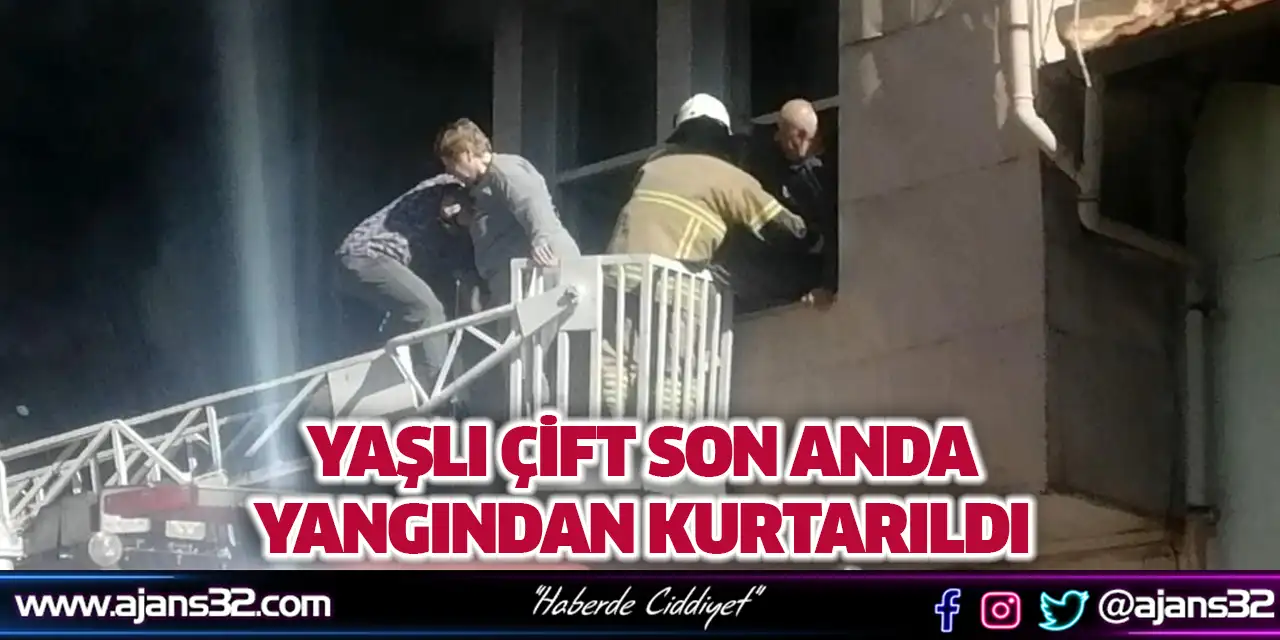 Yaşlı Çift Son Anda Yangından Kurtarıldı