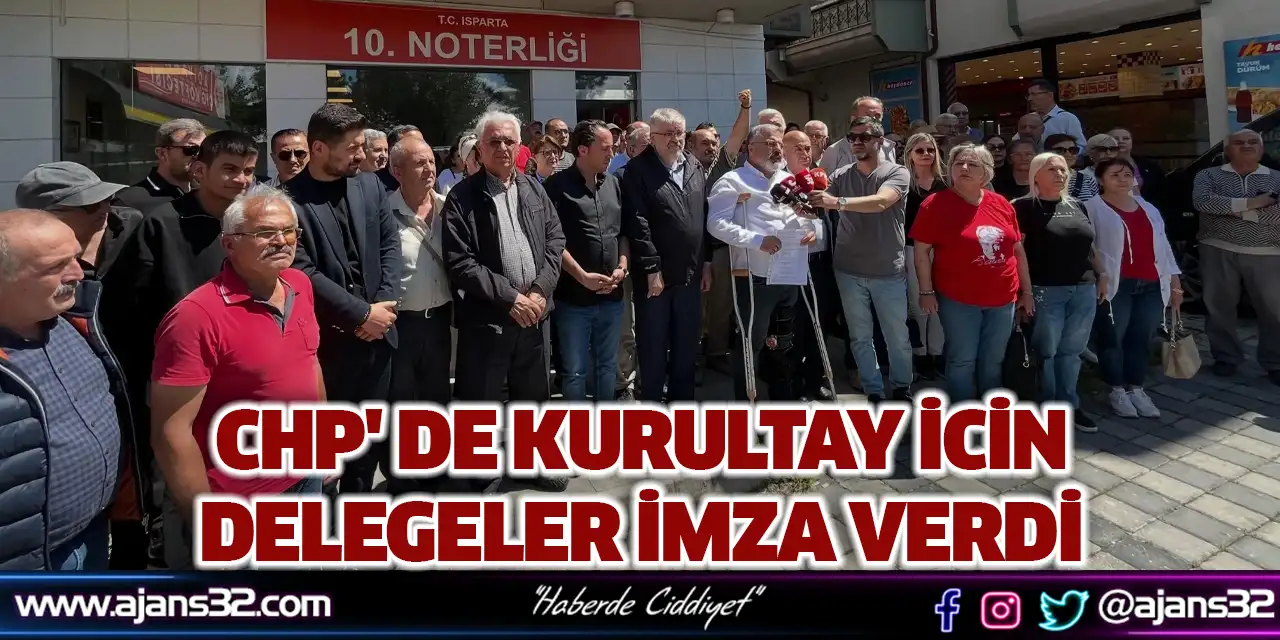 CHP' De Kurultay İcin Delegeler İmza Verdi