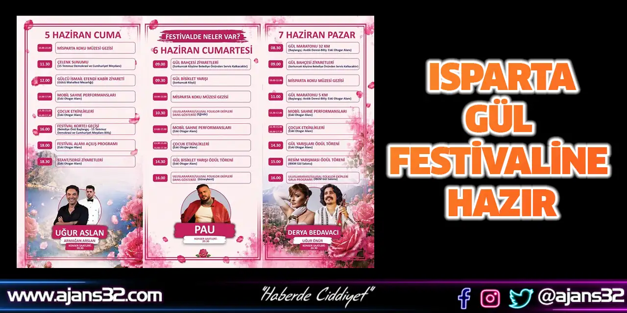 Isparta Gül Festivaline Hazır