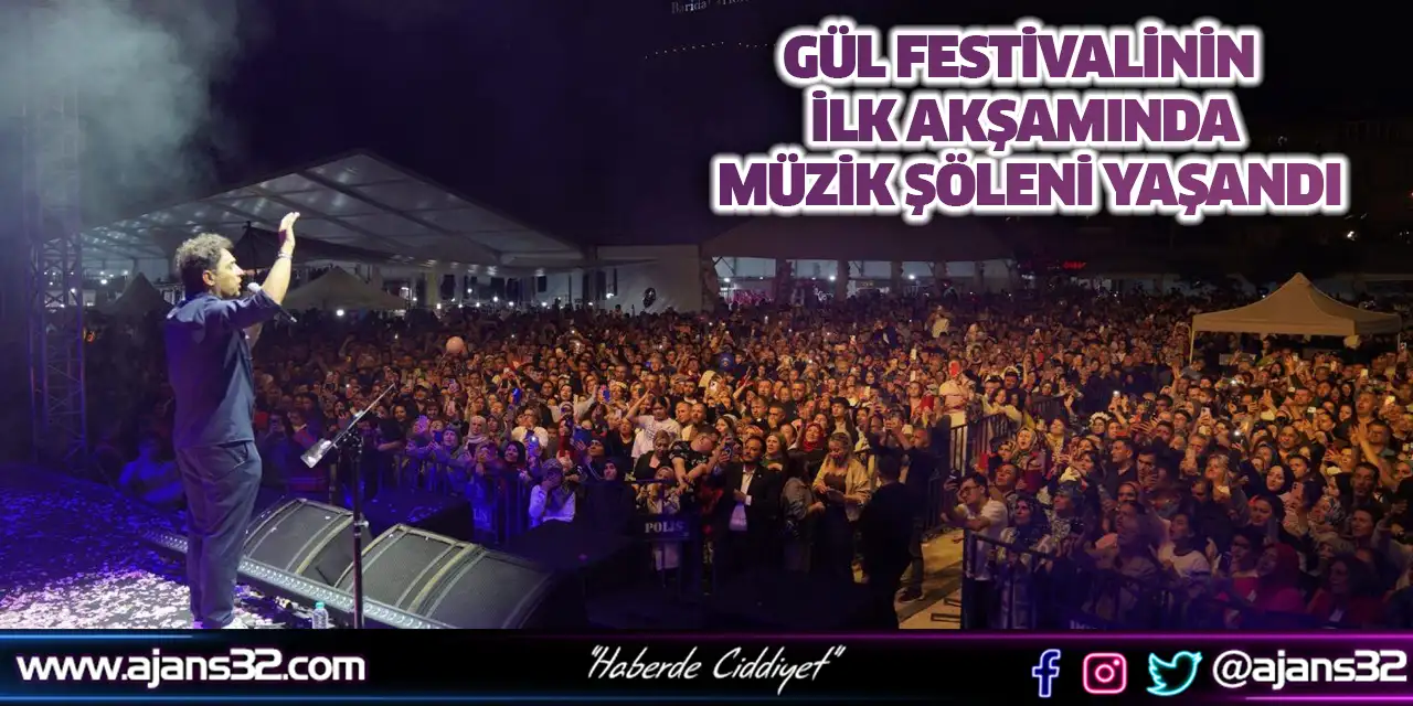 Gül Festivalinin İlk Akşamında Müzik Şöleni Yaşandı