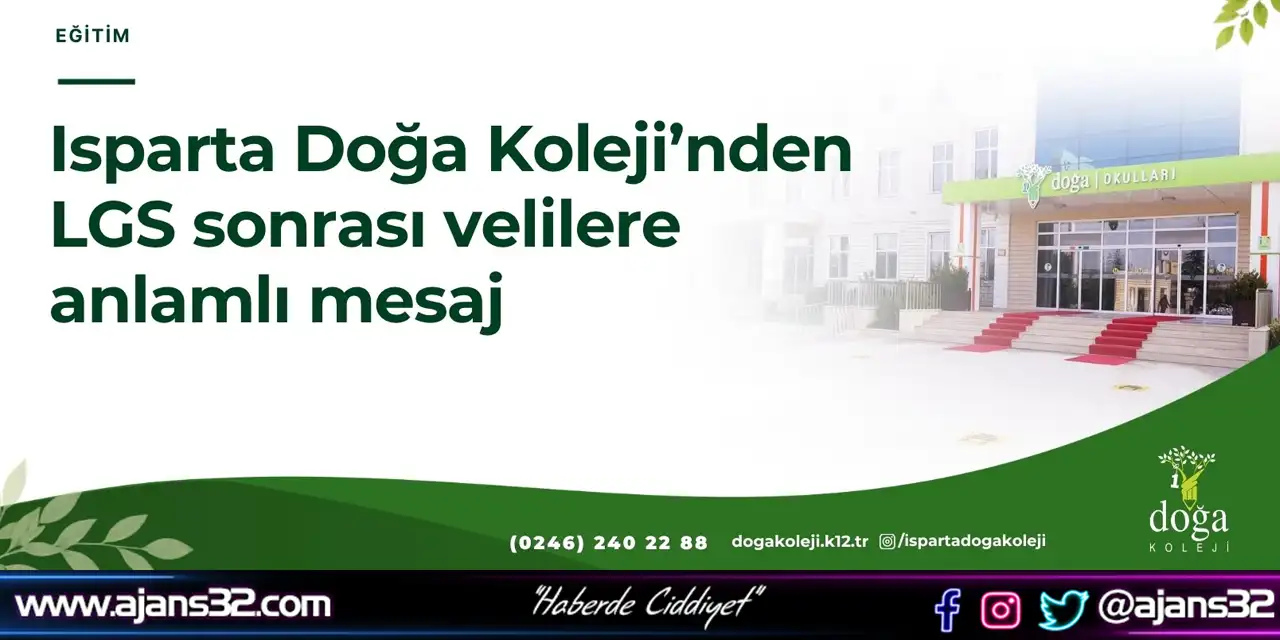 Doğa Kolejinden Anlamlı Mesaj