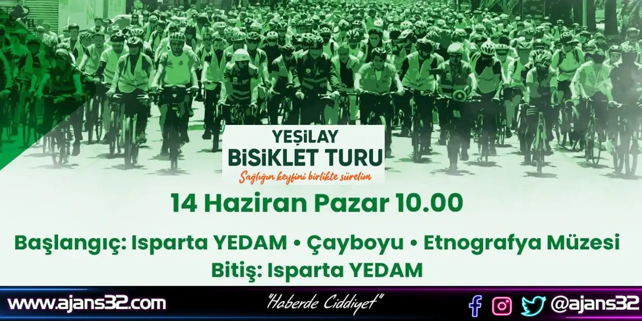 Yeşilay Bisiklet Turu 14 Haziran’da Düzenlenecek