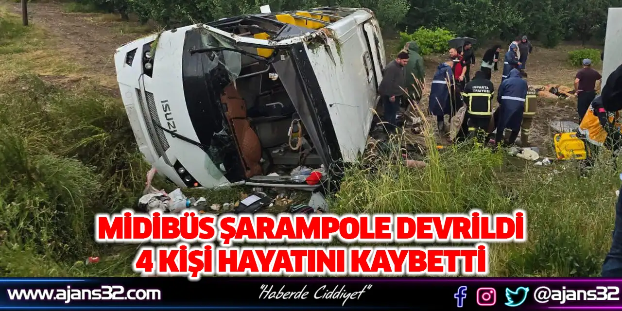 Midibüs Şarampole Devrildi, 4 Kişi Hayatını Kaybetti