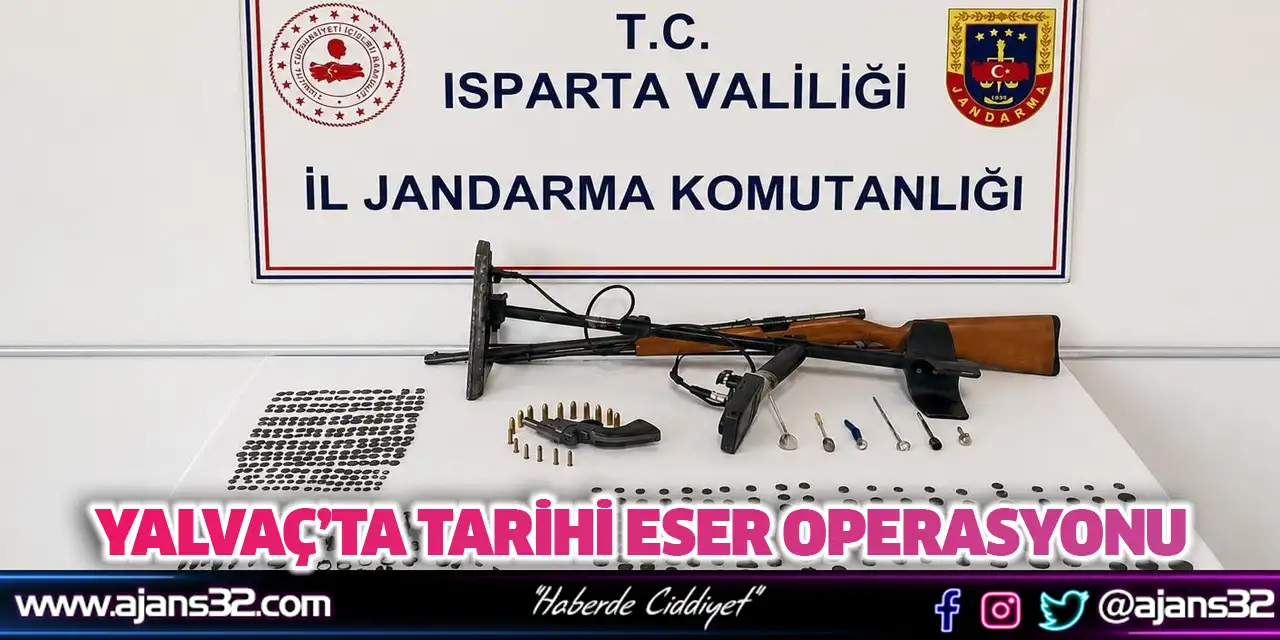 Yalvaç’ta Tarihi Eser Operasyonu