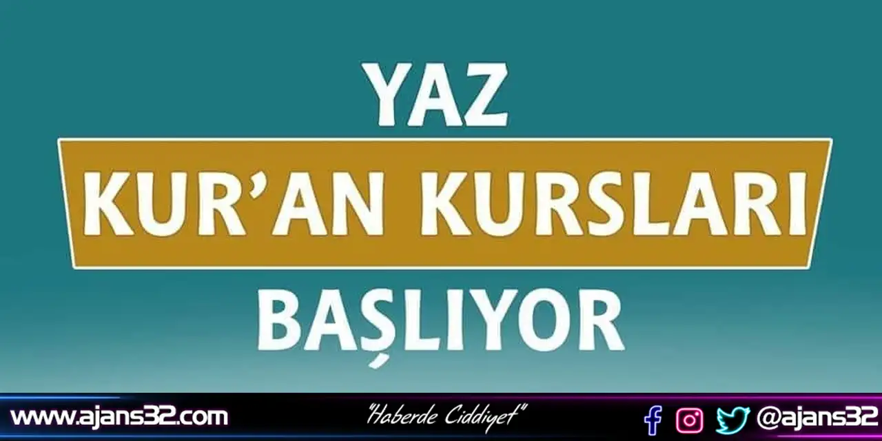 Yaz Kur’an Kursları Başlıyor