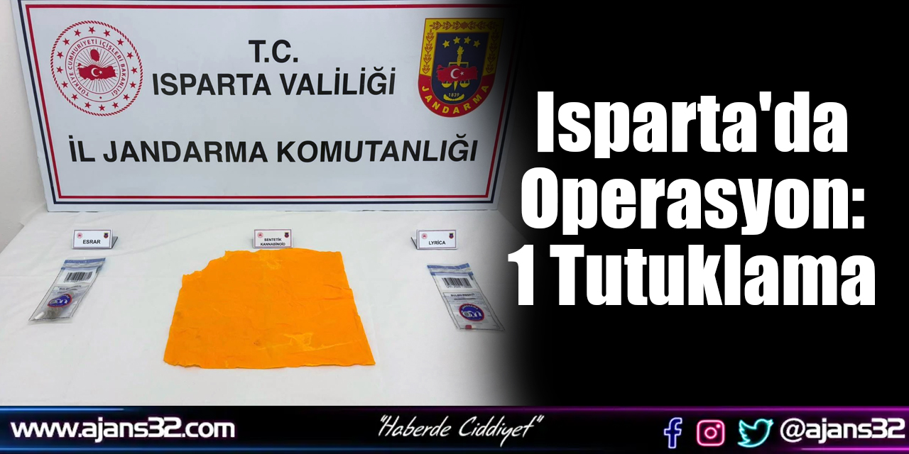 Isparta'da Operasyon: 1 Tutuklama