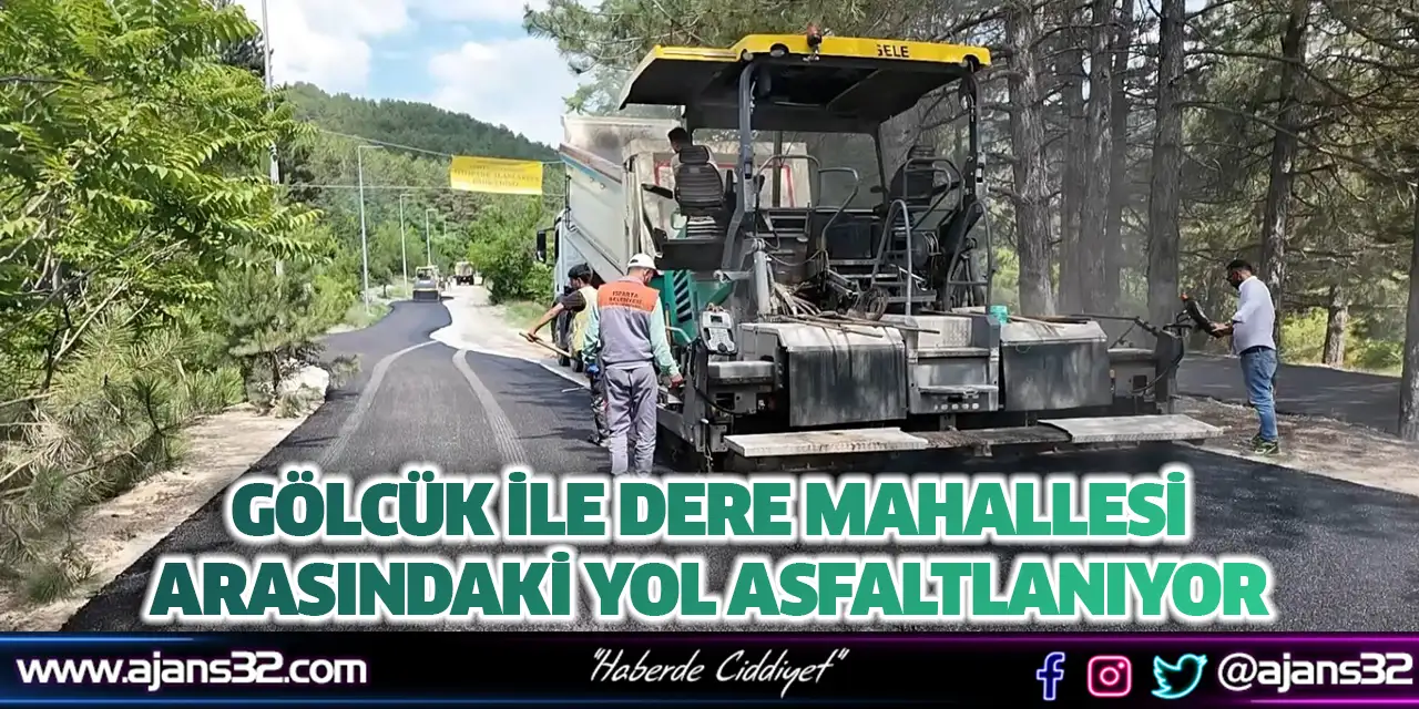 Gölcük İle Dere Mahallesi Arasındaki Yol Asfaltlanıyor