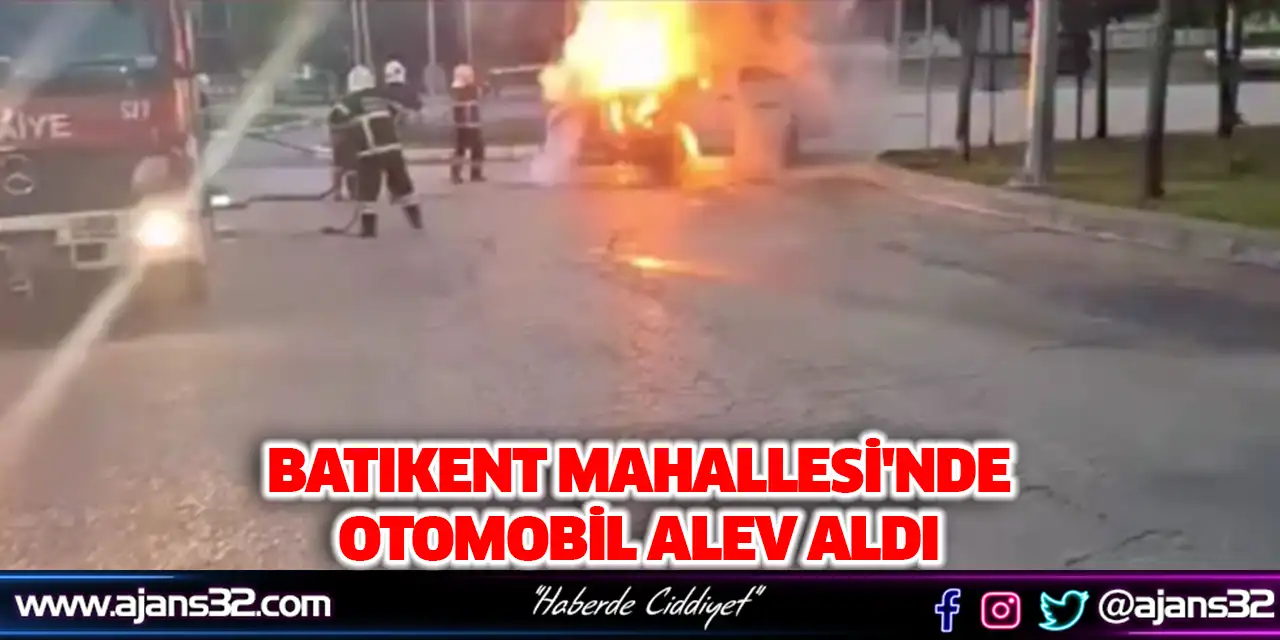 Batıkent Mahallesi'nde Otomobil Alev Aldı