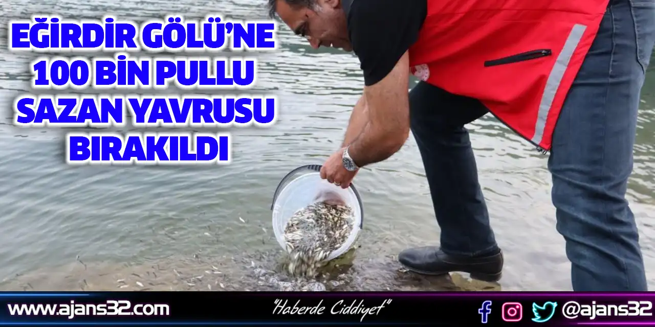 Eğirdir Gölü’ne 100 Bin Pullu Sazan Yavrusu Bırakıldı