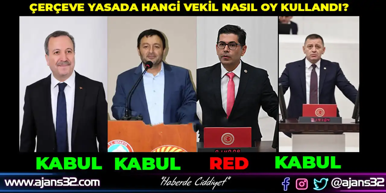 Çerçeve Yasaya Isparta'dan 3 Evet 1 Hayır