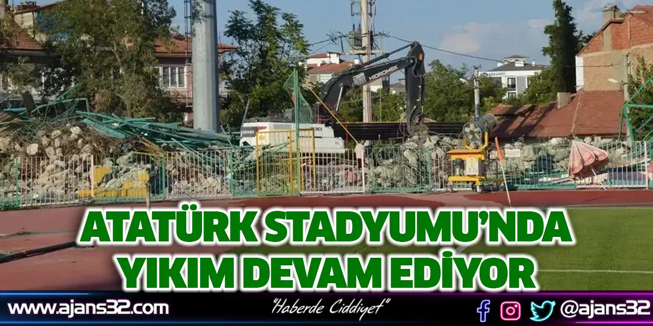 Atatürk Stadyumu’nda Yıkım Devam Ediyor