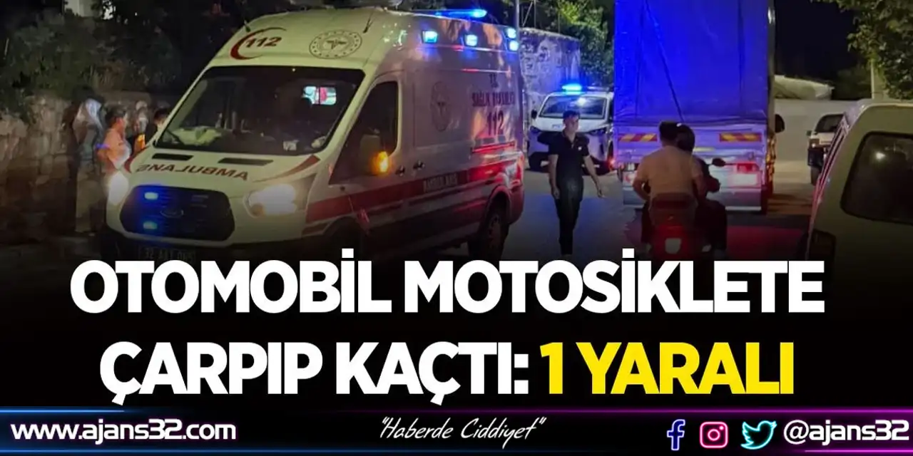 Otomobil Motosiklete Çarpıp Kaçtı: 1 Yaralı