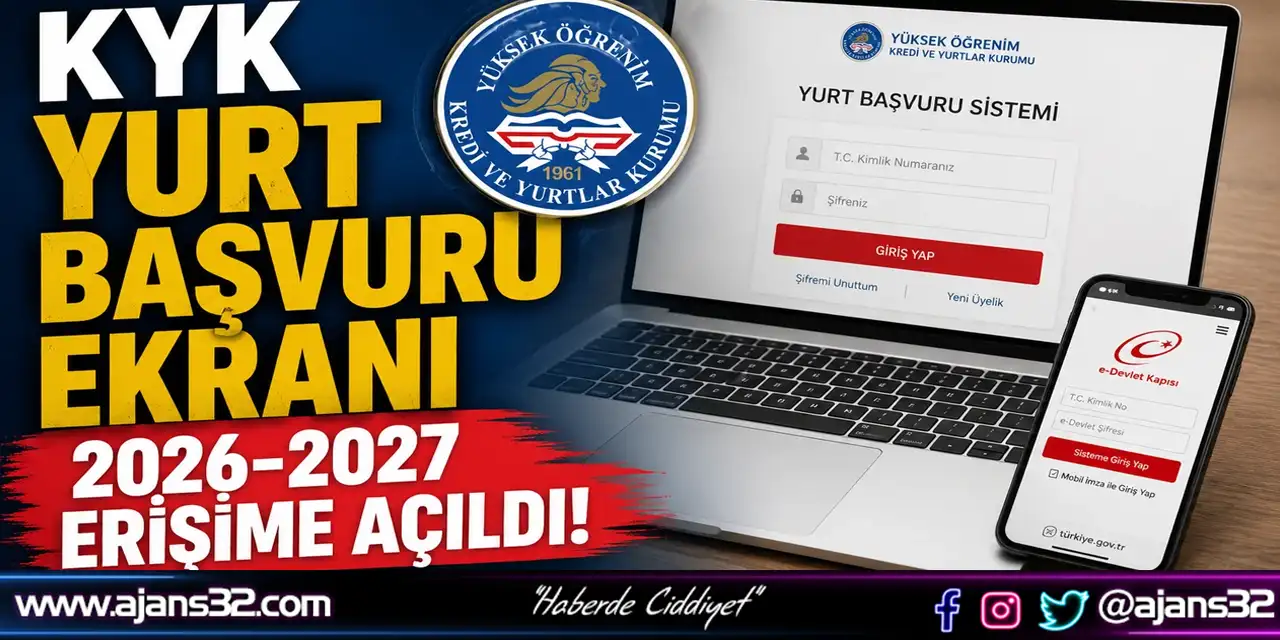 Kyk Yurt Başvuru Ekranı 2026-2027 Erişime Açıldı
