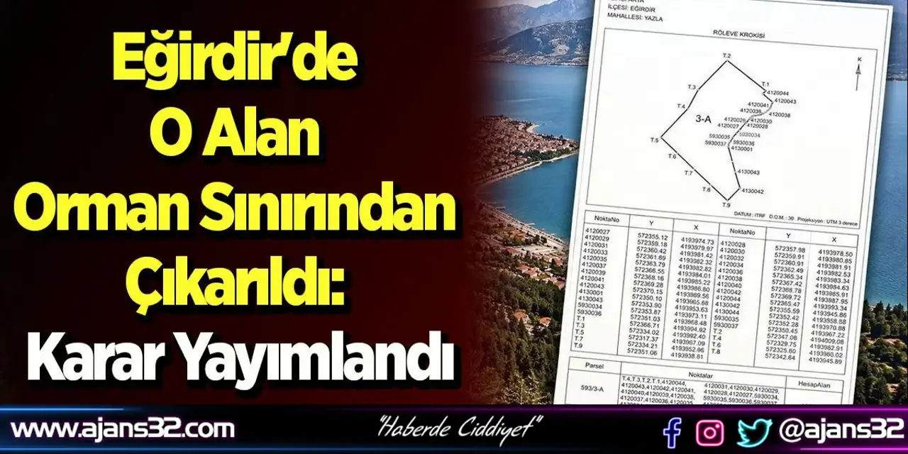 Eğirdir'de O Alan Orman Sınırından Çıkarıldı