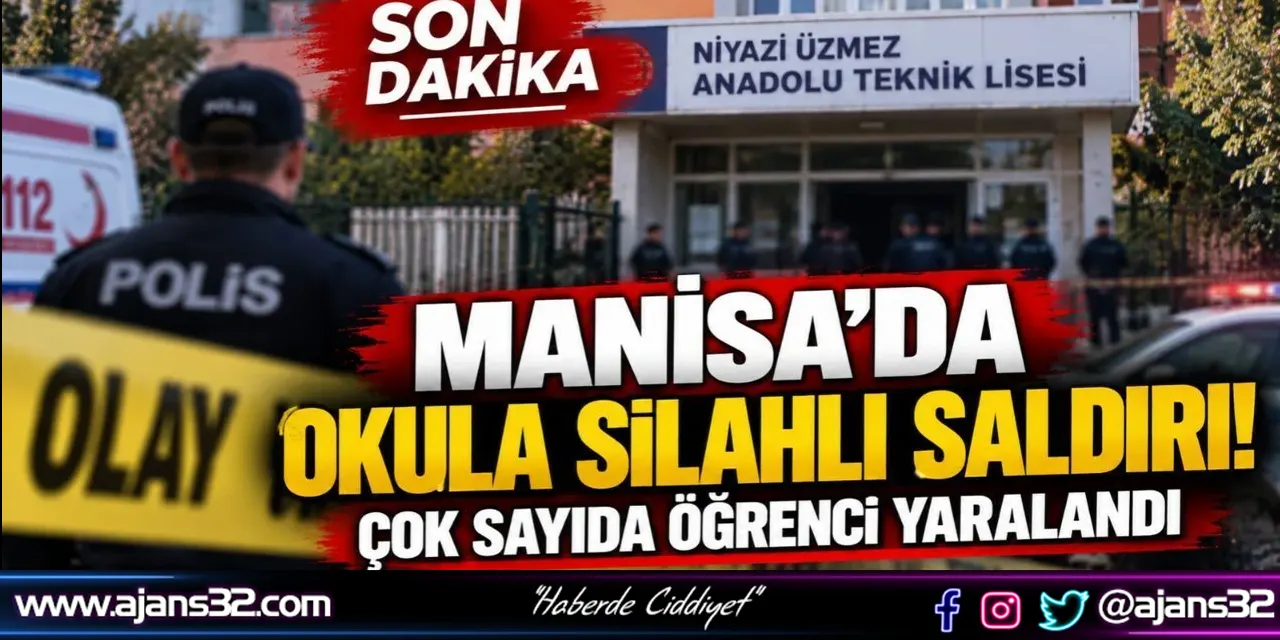 Manisa'da Okul Önünde Silahlı Saldırı: Sekiz Yaralı