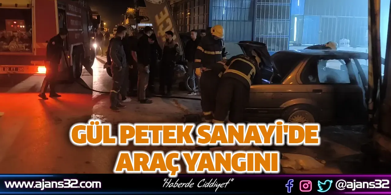 Gül Petek Sanayi'de Araç Yangını