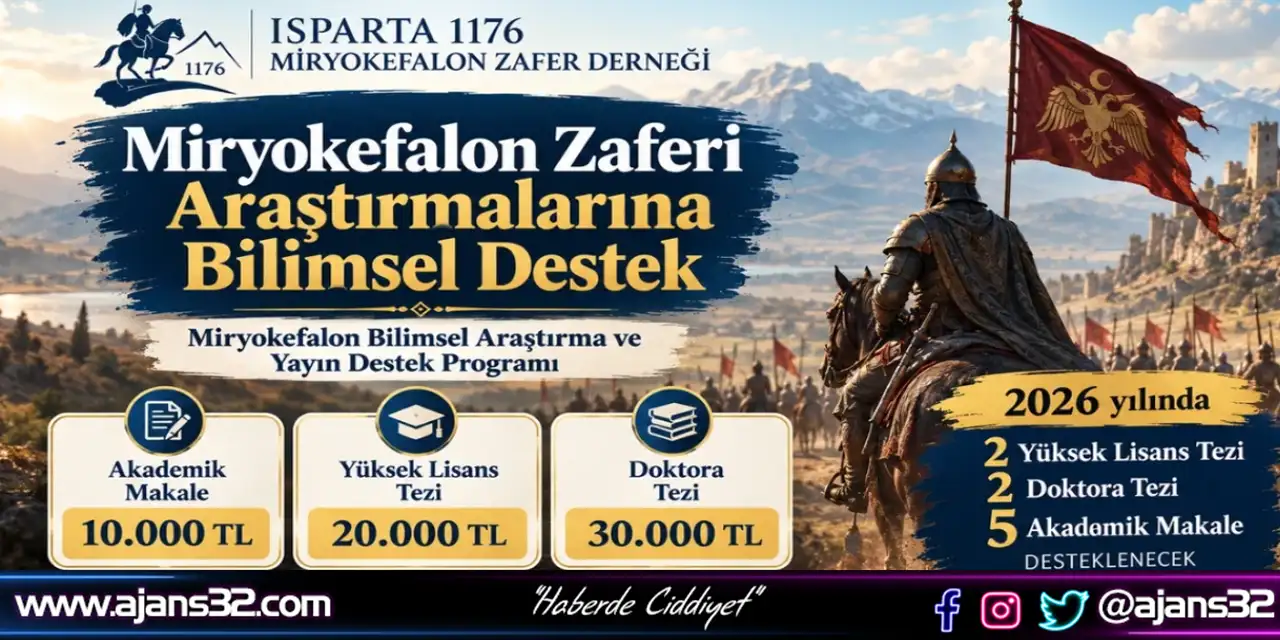 Isparta 1176 Miryokefalon Zafer Derneğinden Araştırmacılara Burs Desteği