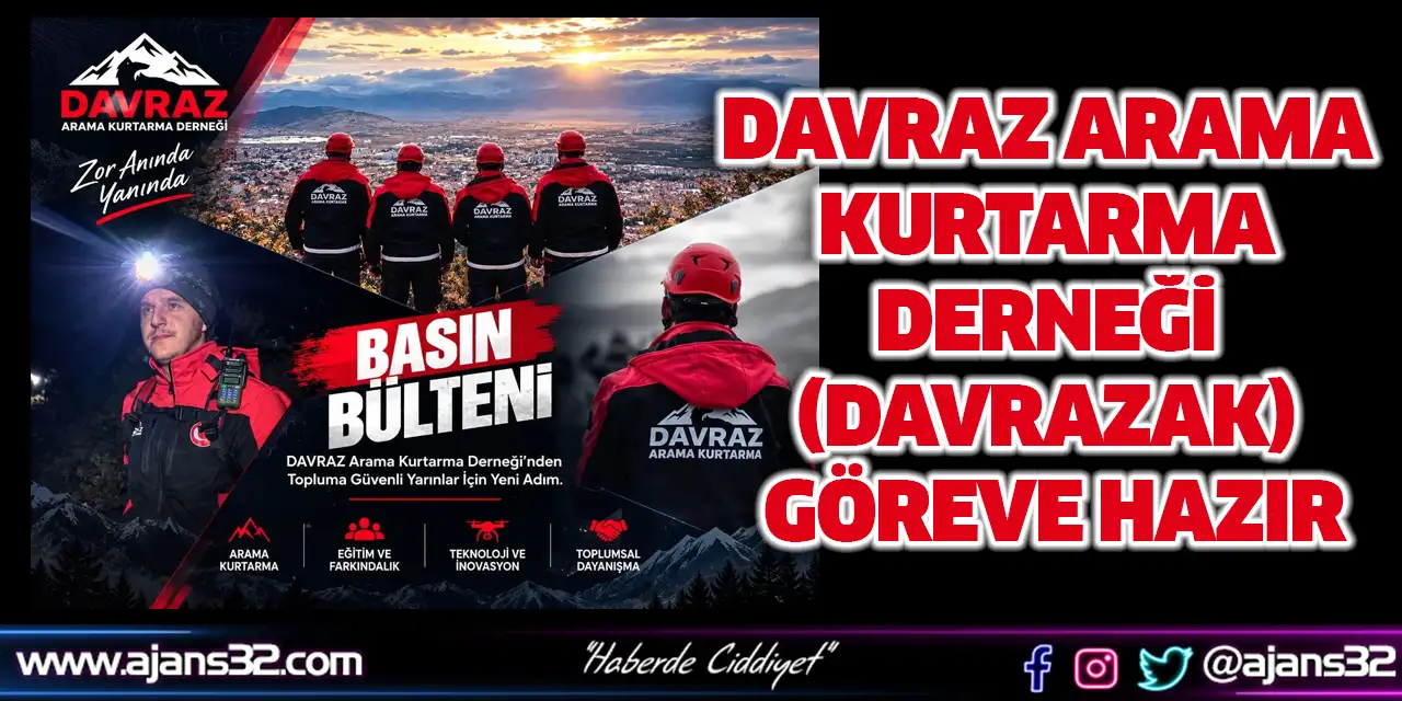 Davraz Arama Kurtarma Derneği (DAVRAZAK) Göreve Hazır