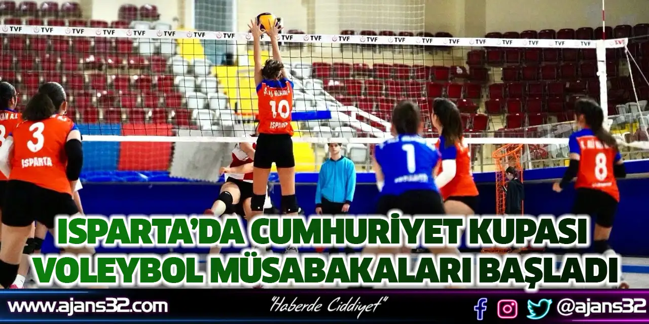 Isparta’da Cumhuriyet Kupası Voleybol Müsabakaları Başladı
