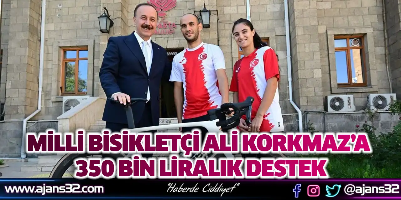 Milli Bisikletçi Ali Korkmaz’a 350 Bin Liralık Destek