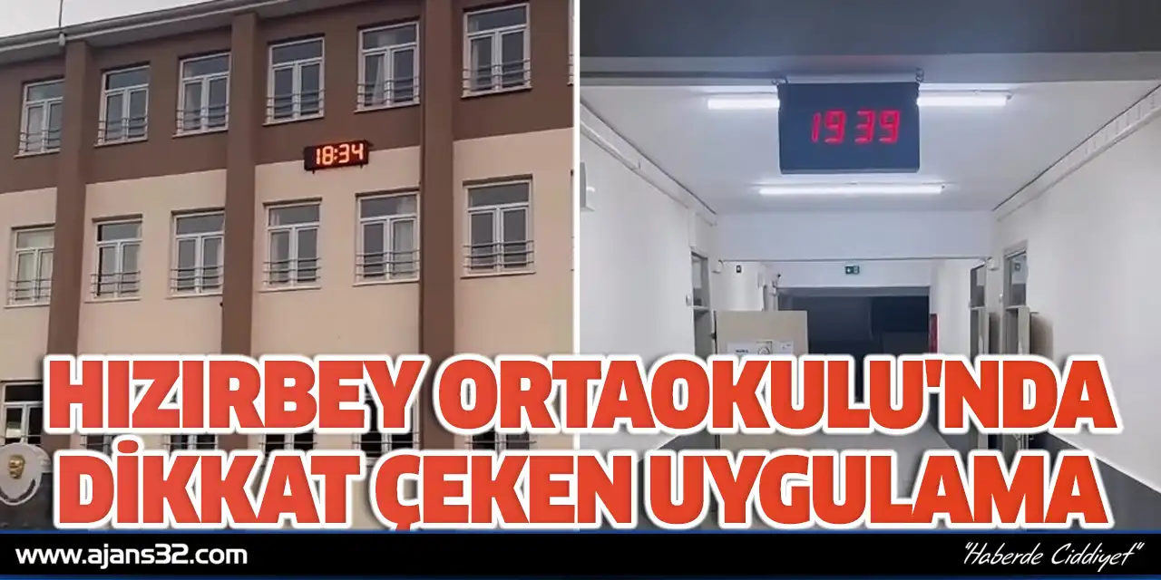 Hızırbey Ortaokulu'nda Dikkat Çeken Uygulama