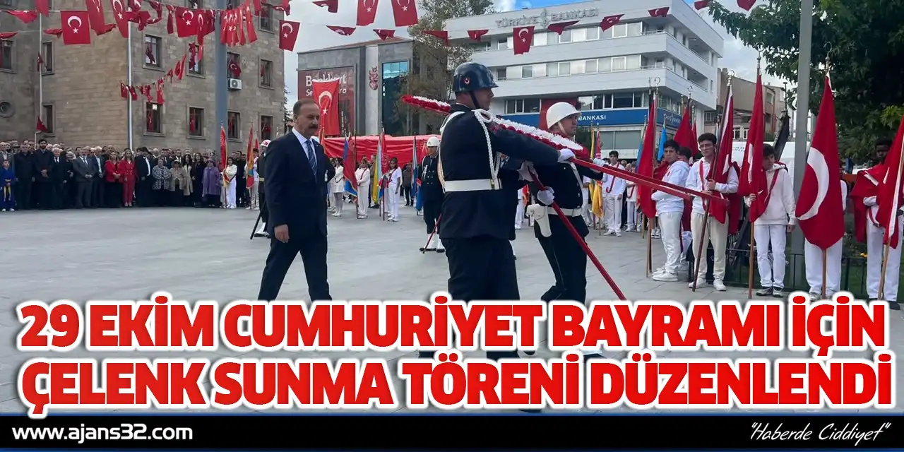 29 Ekim Cumhuriyet Bayramı İçin Çelenk Sunma Töreni Düzenlendi