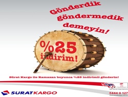 Sürat Kargo’dan Ramazan'da %25 İndirim