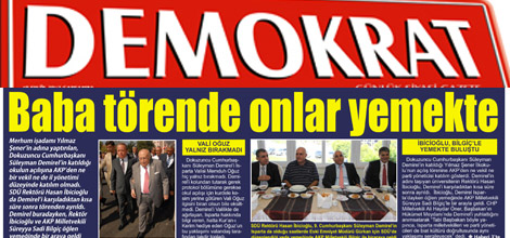 ‘Baba’ Törende Onlar Yemekte