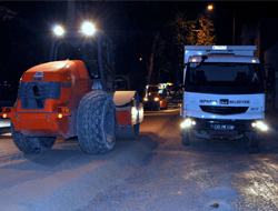 Aksu Caddesi Asfaltlanıyor