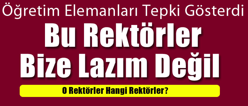 Öğretim Elemanları Senato Gibi Düşünmedi