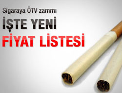 İşte Yeni Fiyat Listesi