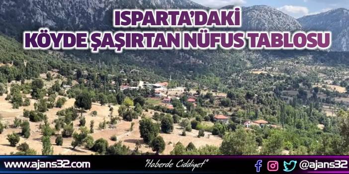 Isparta’daki Köyde Şaşırtan Nüfus Tablosu