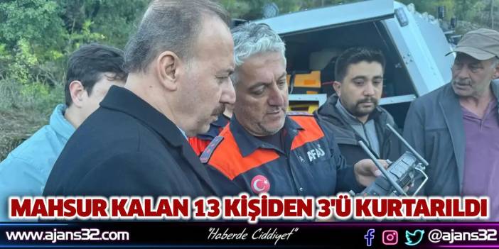 Mahsur Kalan 13 Kişiden 3'ü Kurtarıldı